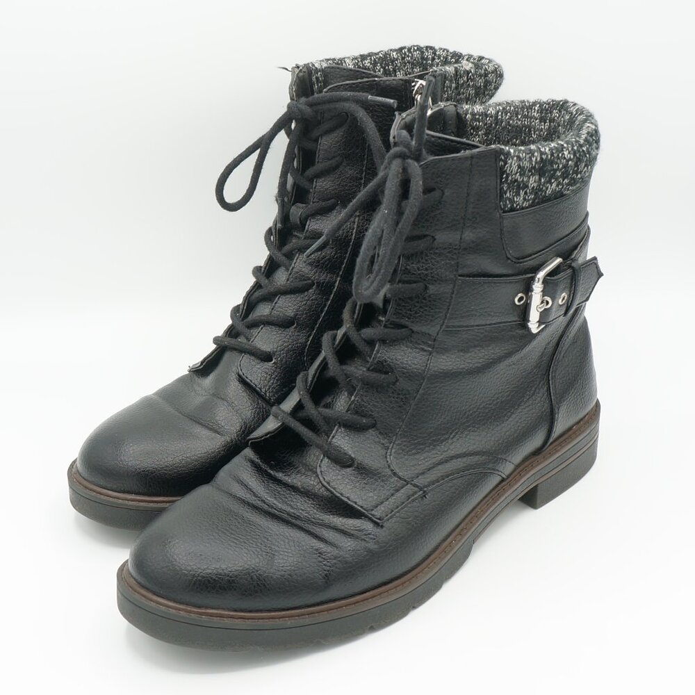 Tommy Hilfiger Morton Lace-Up Side Zip Ankle Boots Women's Size 9M